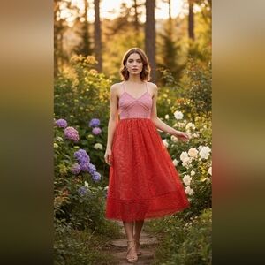 Nordstrom Rack Crochet Stretch Lace Midi Dress Napean Sea Road